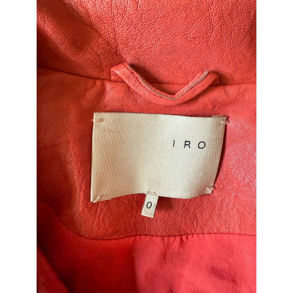 IRO Ashville Lambskin Leather Jacket $1200 size 0 - Picture 5 of 11